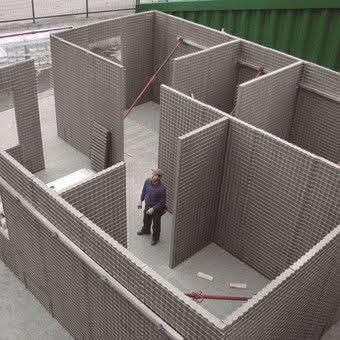 Textura projetada e construções de formas de isopor — foto 7
