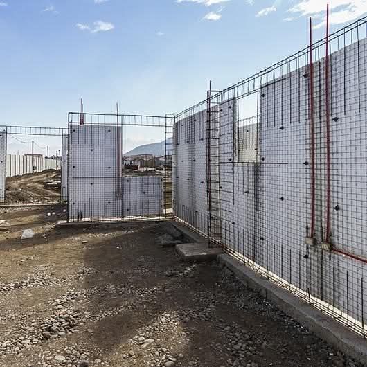 Textura projetada e construções de formas de isopor — foto 8